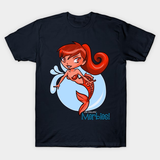 Red Ponytail Merbie T-Shirt by JoeBoy101